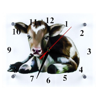 Годинники настінні ДомАрт СГ2 Рік бика Бичок-малюк Тихий хід 20х25х5 см (25596) - Інтернет-магазин спільних покупок ToGether