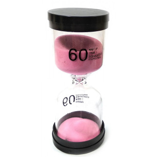 Годинник пісочний на 60 хвилин Duke 13х5.5х5.5 см рожевий пісок (DN32073) - Інтернет-магазин спільних покупок ToGether