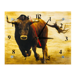 Годинники настінні ДомАрт СГ2 Бик Корида Рік бика Тихий хід 20х25х5 см (25591) - Інтернет-магазин спільних покупок ToGether