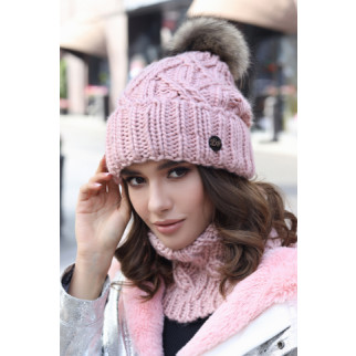 Комплект «Енеїс» (шапка та шарф-хомут) Braxton пудра 56-59 - Інтернет-магазин спільних покупок ToGether