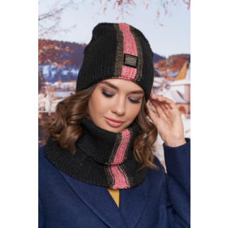 Комплект «Анжеліна» (шапка-ковпак та шарф-хомут) Braxton чорний 56-59 - Інтернет-магазин спільних покупок ToGether