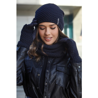 Жіночий комплект з рукавичками та бафом (4731-37) Braxton джинсовий 56-59 - Інтернет-магазин спільних покупок ToGether