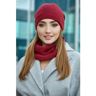 Комплект «Шарлотта» (шапка та шарф-хомут) Braxton бордовий 56-59 - Інтернет-магазин спільних покупок ToGether