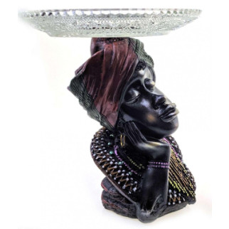 Статуетка декоративна Африканка з блюдом 16,5 см (DN26899C) - Інтернет-магазин спільних покупок ToGether
