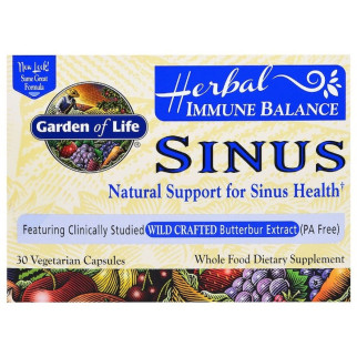 Трав'яний комплекс для підтримки імунітету, Herbal Immune Balance Sinus, Garden of Life, 30 вегетаріанських капсул - Інтернет-магазин спільних покупок ToGether