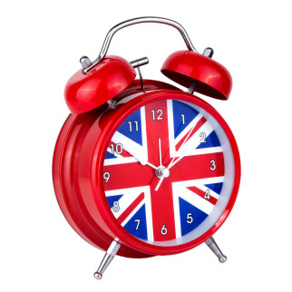 Годинник настільний Clock з будильником Моен Британський прапор Тихий хід 16х11,7х5,5 см Червоний (19151) - Інтернет-магазин спільних покупок ToGether