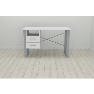 Письмовий стіл із ящиками Ferrum-decor Оскар 750x1200x600 метал Сірий ДСП Біле 16 мм (OSK0015) - Інтернет-магазин спільних покупок ToGether