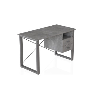 Письмовий стіл із ящиками Ferrum-decor Оскар 750x1400x600 метал Сірий ДСП Бетон 16 мм (OSK0042) - Інтернет-магазин спільних покупок ToGether