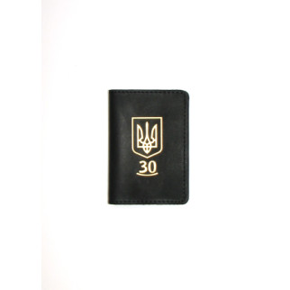 Міні обкладинка для документів (ID паспорт) DNK Leather Україна 30 років Чорний - Інтернет-магазин спільних покупок ToGether