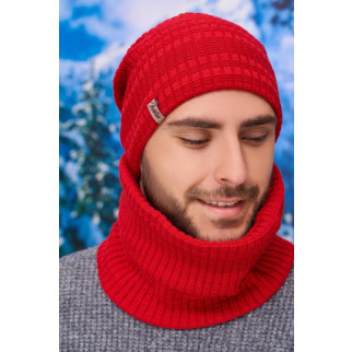 Чоловічий комплект «Кемпбел» із шарфом-бафом (5140-7) Braxton червоний 56-59 - Інтернет-магазин спільних покупок ToGether