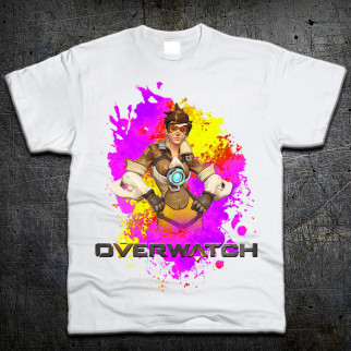 Футболка Fruit of the Loom Трейсер Овервотч Tracer Overwatch Білий XXL (7192558) - Інтернет-магазин спільних покупок ToGether