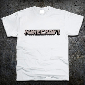 Футболка Fruit of the Loom Логотип Майнкрафт Logo Minecraft Білий XL (619642) - Інтернет-магазин спільних покупок ToGether