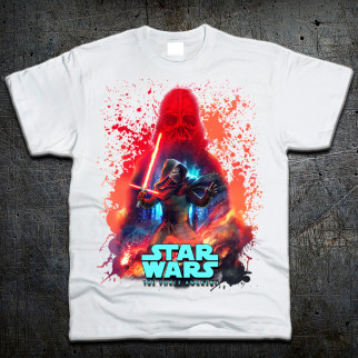 Футболка Fruit of the Loom Дарт Вейдер та Кайло Рен Darth Vader та Kylo Ren Star Wars Білий XL (6191237) - Інтернет-магазин спільних покупок ToGether