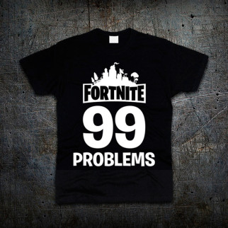 Футболка Fruit of the Loom 99 Problems Фортнайт Fortnite Чорний M (4195730) - Інтернет-магазин спільних покупок ToGether