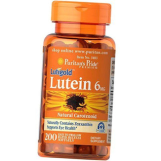 Лютеїн та Зеаксантін, Lutein 6 with Zeaxanthin, Puritan's Pride 200 (72367015) - Інтернет-магазин спільних покупок ToGether