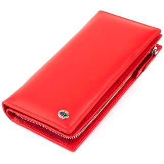 Вертикальний гаманець шкіряний ST Leather 19275 Червоний 19х9, 5х2, 5 см - Інтернет-магазин спільних покупок ToGether