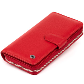 Вертикальний місткий гаманець зі шкіри ST Leather 19306 Червоний 19х9,5х2,5 см - Інтернет-магазин спільних покупок ToGether