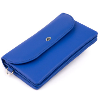 Клатч зі шкіри жіночий ST Leather 19319 Синій 9х9, 5х2, 5 - Інтернет-магазин спільних покупок ToGether