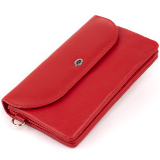Клатч зі шкіри жіночий ST Leather Accessories 19321 Червоний - Інтернет-магазин спільних покупок ToGether