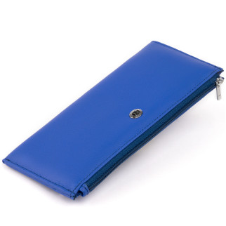 Горизонтальний тонкий гаманець зі шкіри ST Leather 19329 Синій 19х9, 5х2, 5 см - Інтернет-магазин спільних покупок ToGether