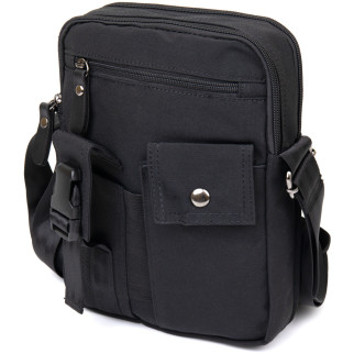 Текстильна чоловіча сумка на два відділення Vintage 20660 Чорна - Інтернет-магазин спільних покупок ToGether