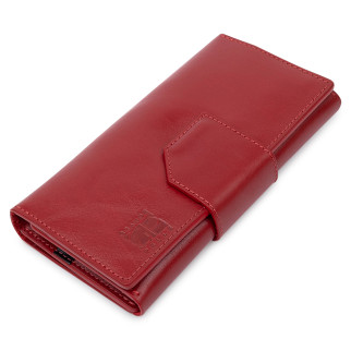 Жіночий гаманець у три складання GRANDE PELLE 11564 Червоний - Інтернет-магазин спільних покупок ToGether