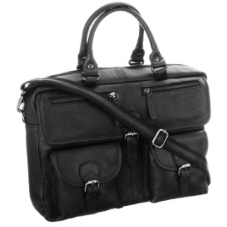 Чоловіча шкіряна сумка портфель для ноутбука до 14 дюймів Always Wild Чорний (LAP146NDM) - Інтернет-магазин спільних покупок ToGether