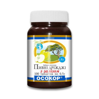 Дріжджі пивні  ОСОКОР  з залізом, таблетки №100 ОСОКОР - Інтернет-магазин спільних покупок ToGether