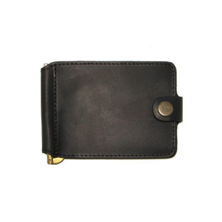 Затискач для грошей DNK Leather DNK Затискач-H col.J 8,0*11,0*1,0 см Чорний - Інтернет-магазин спільних покупок ToGether