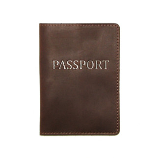 Обкладинка на паспорт DNK Leather Паспорт-H col.F 15,5х9,8 см Темно-коричнева - Інтернет-магазин спільних покупок ToGether