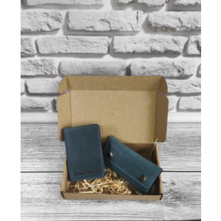Подарунковий набір DNK Leather №11 18,0*10,0*3,5 см Блакитний - Інтернет-магазин спільних покупок ToGether