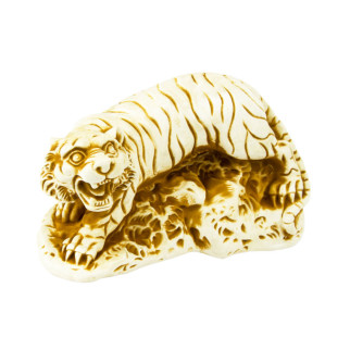 Статуетка Нецке Тигр Netsuke Гіпс 7,6x4.3x3.8 см Бежевий (00749) - Інтернет-магазин спільних покупок ToGether