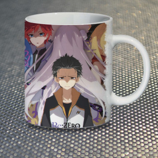 Чашка Fan Girl Нацукі Рем Рам та Емілія Ре:Зеро Життя з нуля - Re: Zero (14899) 330 мл Білий - Інтернет-магазин спільних покупок ToGether