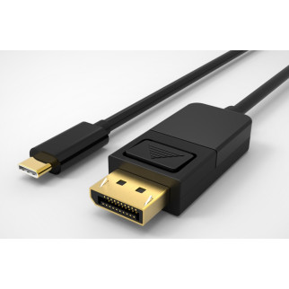 Кабель монітора-сигнальний Gutbay USB Type-C-DisplayPort M/M  2.0m (DP-alt-Mode) v1.2 4K@60Hz Cu чорний (78.01.2950) - Інтернет-магазин спільних покупок ToGether