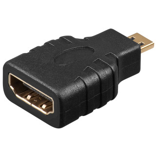 Перехідник моніторний Goobay HDMI-micro F/M (адаптер) HS+HEC+ARC+3D литий Gold чорний (75.03.8842) - Інтернет-магазин спільних покупок ToGether