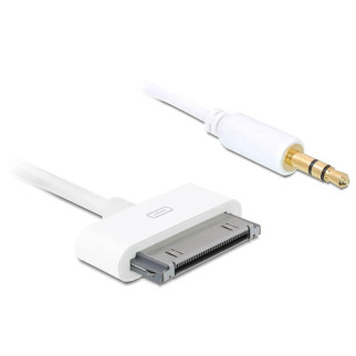 Кабель пристроїв Delock 30pin_Apple-Jack 3.5mm 3pin M/M  1.0m D=3.0mm білий (70.08.2702) - Інтернет-магазин спільних покупок ToGether