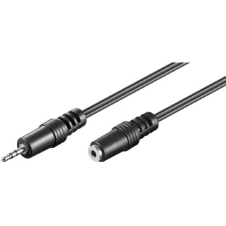 Кабель аудіо-подовжувач Goobay Jack 2.5mm 3pin M/F 2.0m Flat AWG29 D=2*2.6mm чорний (75.05.0458) - Інтернет-магазин спільних покупок ToGether