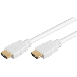 Кабель монітора-сигнальний Goobay HDMI M/M  3.0m HS+HEC+ARC 4K@30Hz D=6.0mm Gold білий (75.03.4273) - Інтернет-магазин спільних покупок ToGether