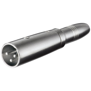 Перехідник аудіо Goobay XLR 3p-Jack 6.3mm M/F адаптер Mono Metal корпус металік (75.02.7454) - Інтернет-магазин спільних покупок ToGether