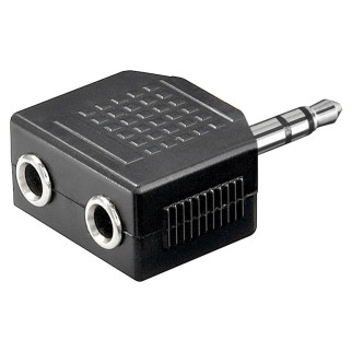 Перехідник аудіо Goobay Jack 3.5mm 3pin 1x2 M/F (Splitter) адаптер Y-form Stereo-Stereo AUX чорний (75.01.1104) - Інтернет-магазин спільних покупок ToGether