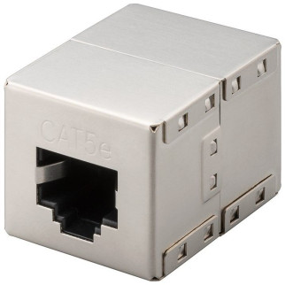 Перехідник мережевий Delock RJ45 STP5e F/F 1:1 Metal Gold срібний (70.08.6088) - Інтернет-магазин спільних покупок ToGether