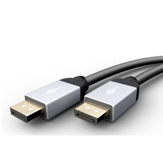 Кабель монітора-сигнальний Goobay DisplayPort M/M  5.0m v1.2 4K@60Hz 19p Metal Gold Plus чорний (75.07.2243) - Інтернет-магазин спільних покупок ToGether