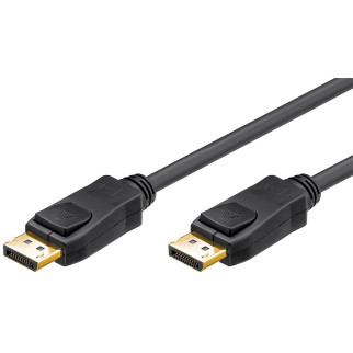 Кабель монітора-сигнальний Goobay DisplayPort M/M  5.0m v1.2 4K@60Hz 19pin 2xShield Gold чорний (75.06.5925) - Інтернет-магазин спільних покупок ToGether