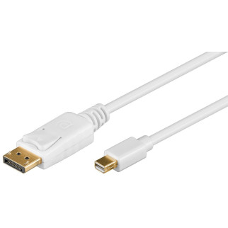 Кабель монітора-сигнальний Goobay DisplayPort-mini M/M  1.0m v1.2 4K@60Hz D=4.8mm Gold білий (75.05.2858) - Інтернет-магазин спільних покупок ToGether