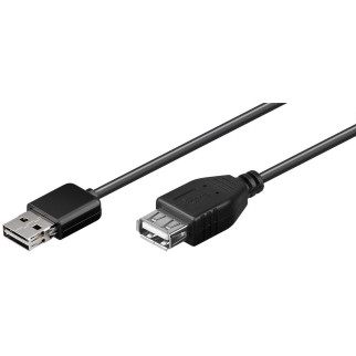 Кабель пристроїв-подовжувач Goobay USB2.0 A M/F  1.8m AWG28 EASY/M 2xShielded Cu чорний (75.06.9144) - Інтернет-магазин спільних покупок ToGether