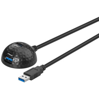 Кабель пристроїв-подовжувач Goobay USB3.0 A M/F  1.5m AWG24+28 2xShielded Черепашка Cu чорний (75.09.5918) - Інтернет-магазин спільних покупок ToGether