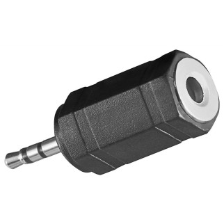 Перехідник аудіо Lucom Jack 2.5mm 3pin-3.5mm 3pin M/F адаптер прямий Stereo Plastic чорний (25.02.5021) - Інтернет-магазин спільних покупок ToGether