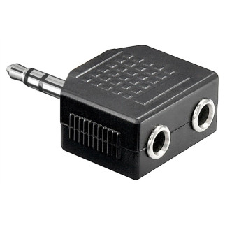 Перехідник аудіо Lucom Jack 3.5mm 3pin 1x2 M/F (Splitter) адаптер Y-form Stereo-Stereo AUX чорний (25.02.5047) - Інтернет-магазин спільних покупок ToGether