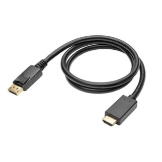 Кабель монітора-адаптер Lucom DisplayPort-HDMI M/M (HDMIекран)  2.0m v1.1 1080p D=7.3mm чорний (25.02.5050) - Інтернет-магазин спільних покупок ToGether