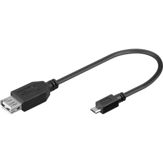 Перехідник обладнання Goobay USB2.0 A-microB F/M 0.2m чорний (75.09.5193) - Інтернет-магазин спільних покупок ToGether
